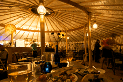 The inside of The Yurt restaurant in Norfolk
