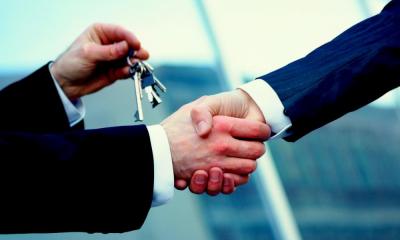 Handing over the keys for new business premises