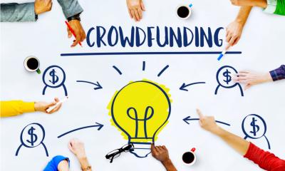 A group of people mind mapping about how to use crowdfunding as a platform for growth