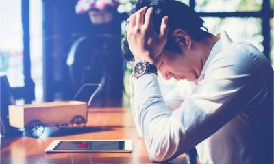 An entrepreneur worries about his business overheads