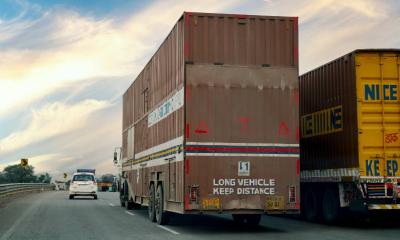 HGV lorries on a road