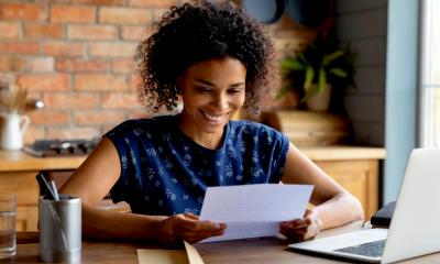 A freelancer reviews a contract for a new piece of work