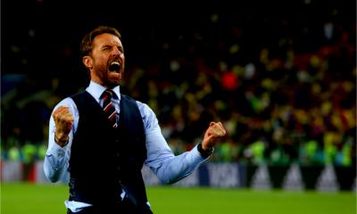 Gareth Southgate celebrates