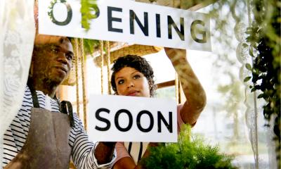 A new shop prepares to open on the high street