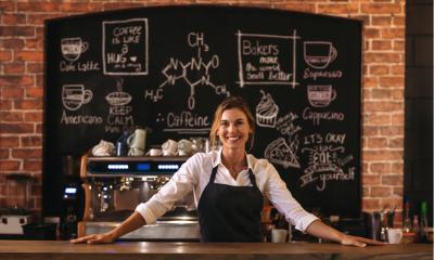 A women runs a successful small business