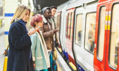 People waiting for their train at the underground station