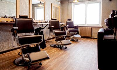 Empty hairdressing salon ready to start trading