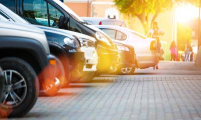 Cars parked in a company car park