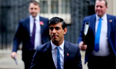 Chancellor Rishi Sunak leaves Downing Street