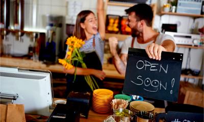 A couple prepare to open their new business