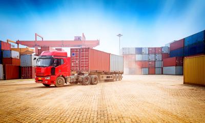 Source green suppliers and equipment Lorry carrying supply containers