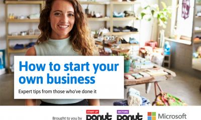 Lady with brown curly hair talking about how to start your own business