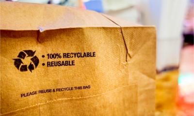 A recyclable paper bag