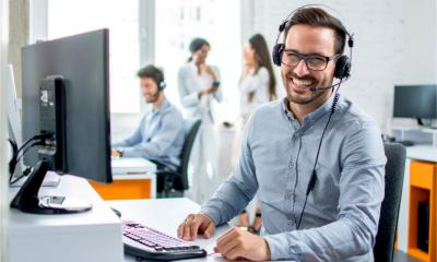 An experienced telemarketer carries out telephone market research