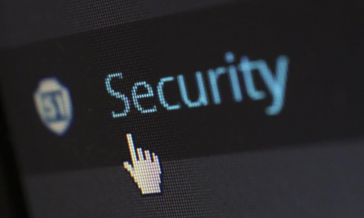 A computer curser hovering over the word 'Security' on a computer screen
