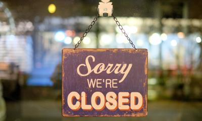 Sorry we're closed note